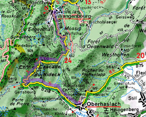 Venir au relais du Gensbourg depuis Wangenbourg - Itinéraire